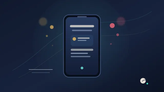 هاتف مضاء وسط مساحة هادئة مع إشعارات تتلاشى في تعبير عن التشتت الرقمي واستعادة الانتباه